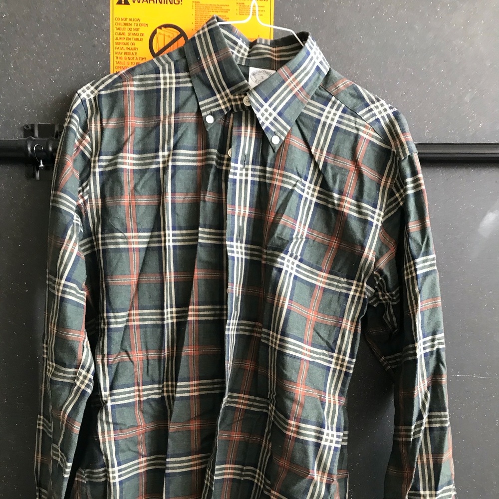Green Brooks Brothers Flannel